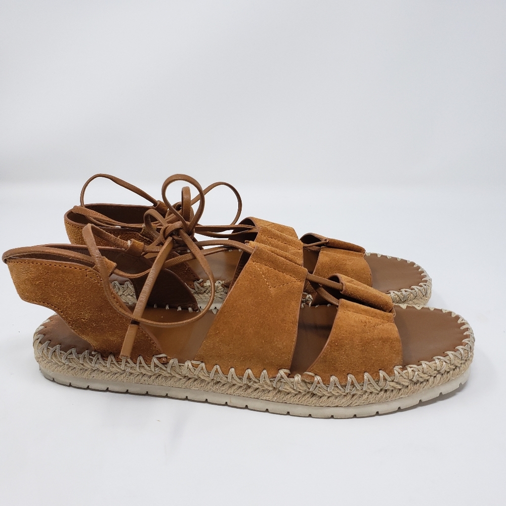 VINCE Tibor Espedrille Wrap sandals Size 8.5 - Picture 3 of 11